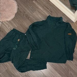 80s WHITE STAG vintage dark Green Tracksuit Set
